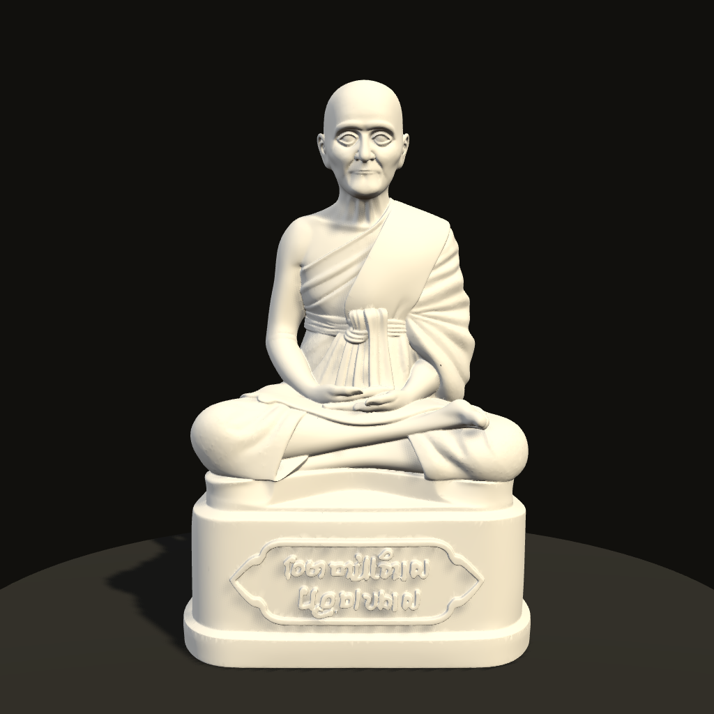 พระสงฆ์ไทย 3 แบบ 01 · ฐานจารึก · ด้านหน้า solid mode